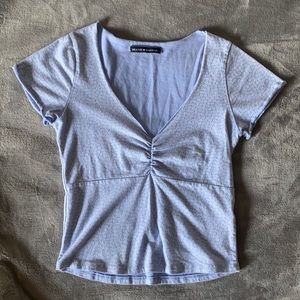 BRANDY MELVILLE blue floral gina top